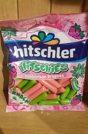 Hitschler Hitschies (Chewy Woodruff and Raspberry Candies) 150g