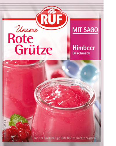 Rote Grütze (Raspberry Fruit Dessert) 3 x 43g packets.